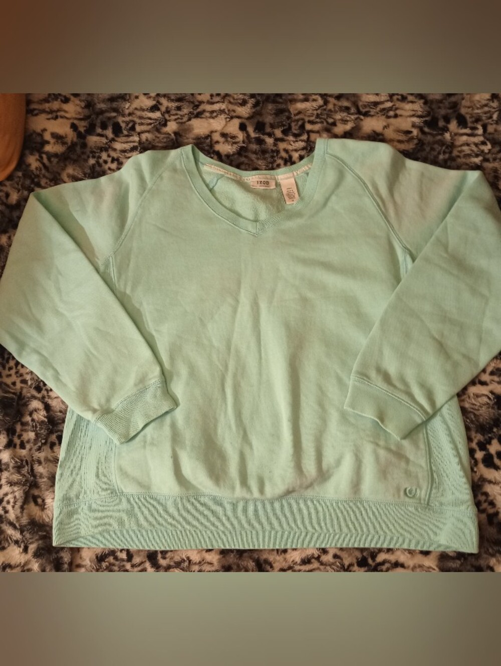 Sporty Aqua Mint Color Women's Pullover Sweatshirt